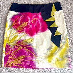 Floreat Anthropologie Size 12 Multi Color Ruffle Skirt